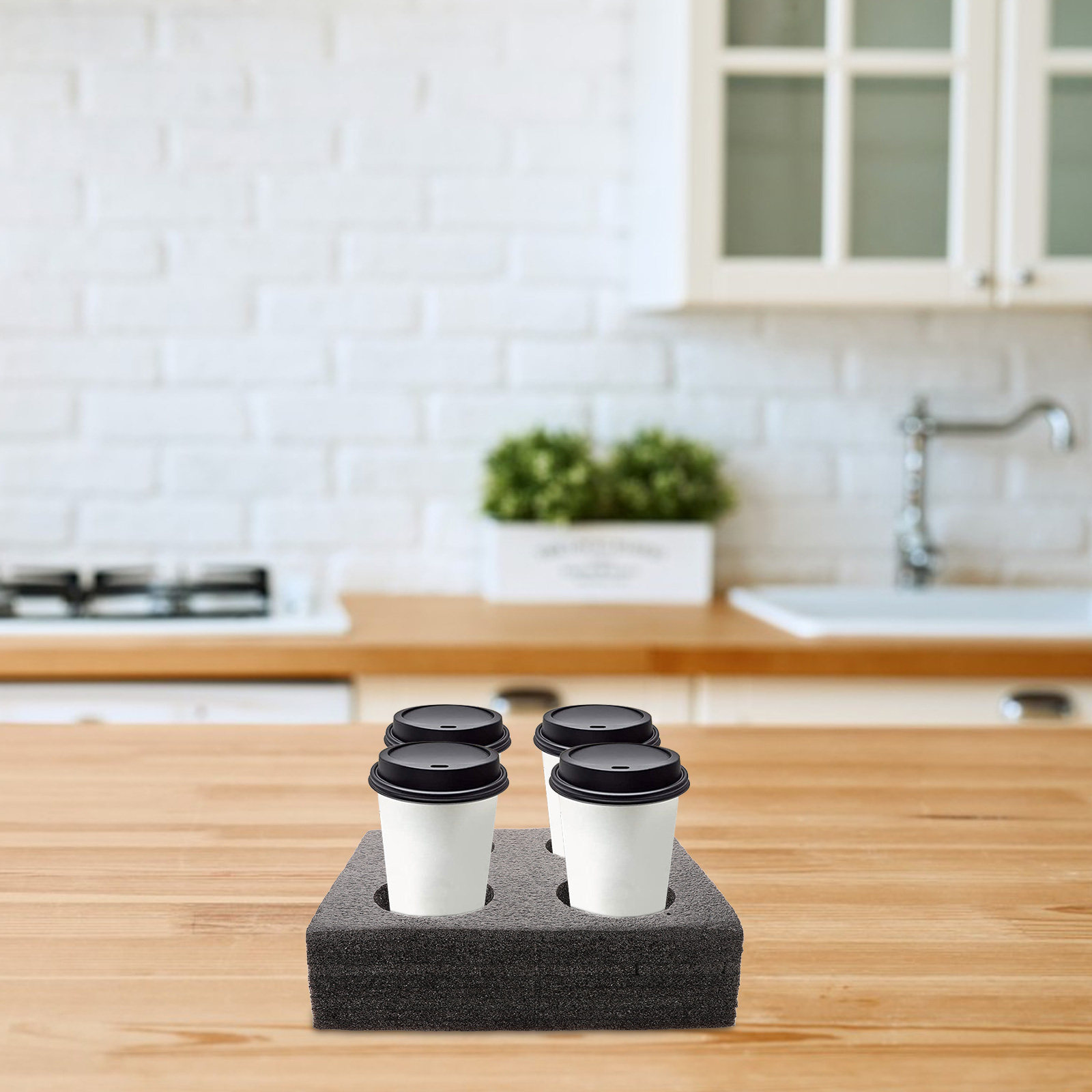 Coffee Tea Holders - 4 İçecek İçin Çok Delikli Bardak