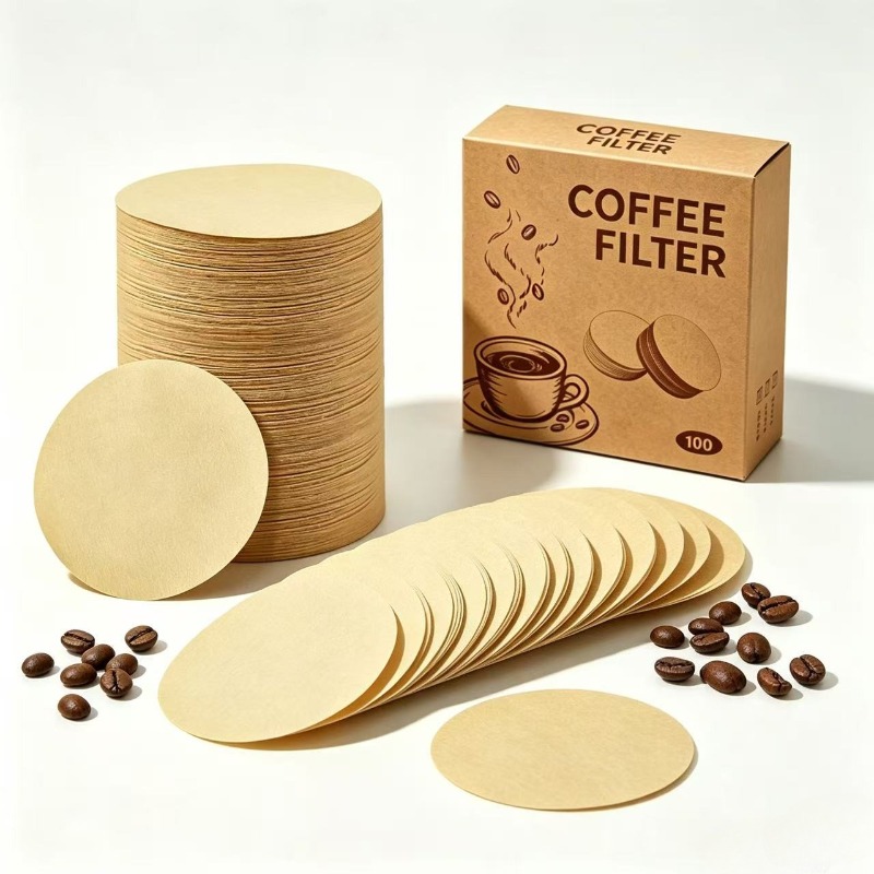 Coffee Tea Replacement - Yedek Kahve Kağıt Filtresi, Ağartılmamış Yuvarlak