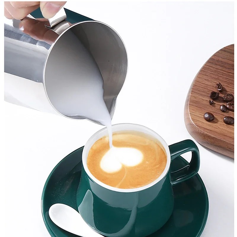 Barista Milk Jug - Paslanmaz çelik kahve sütü köpürtme sürahisi,