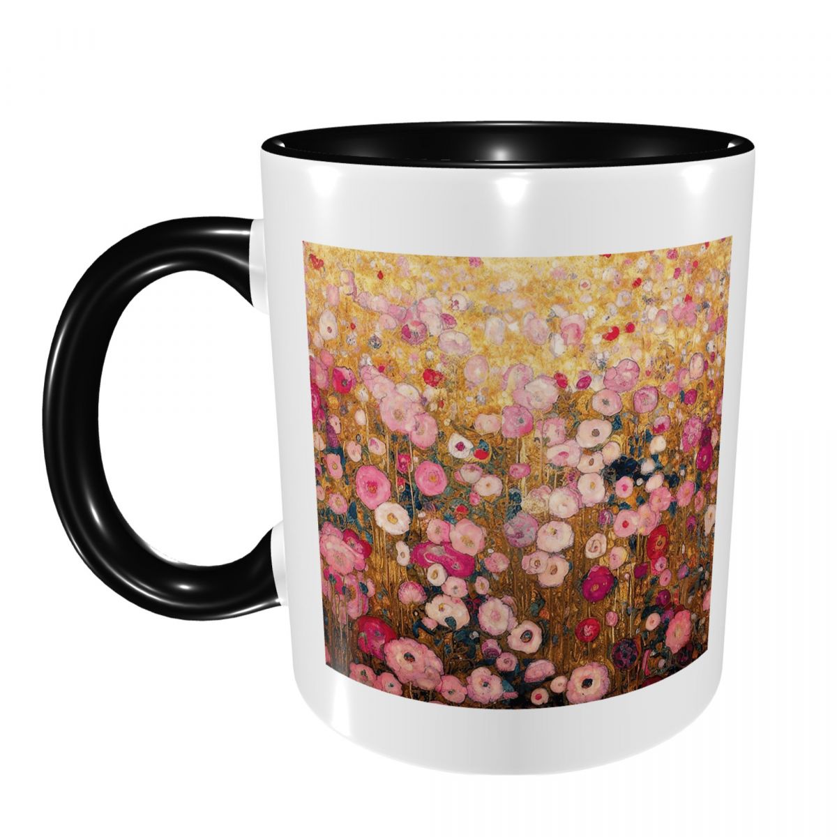 Coffee Tea For Garden - Gustav Klimt Pembe Çiçek Bahçesi Kupa