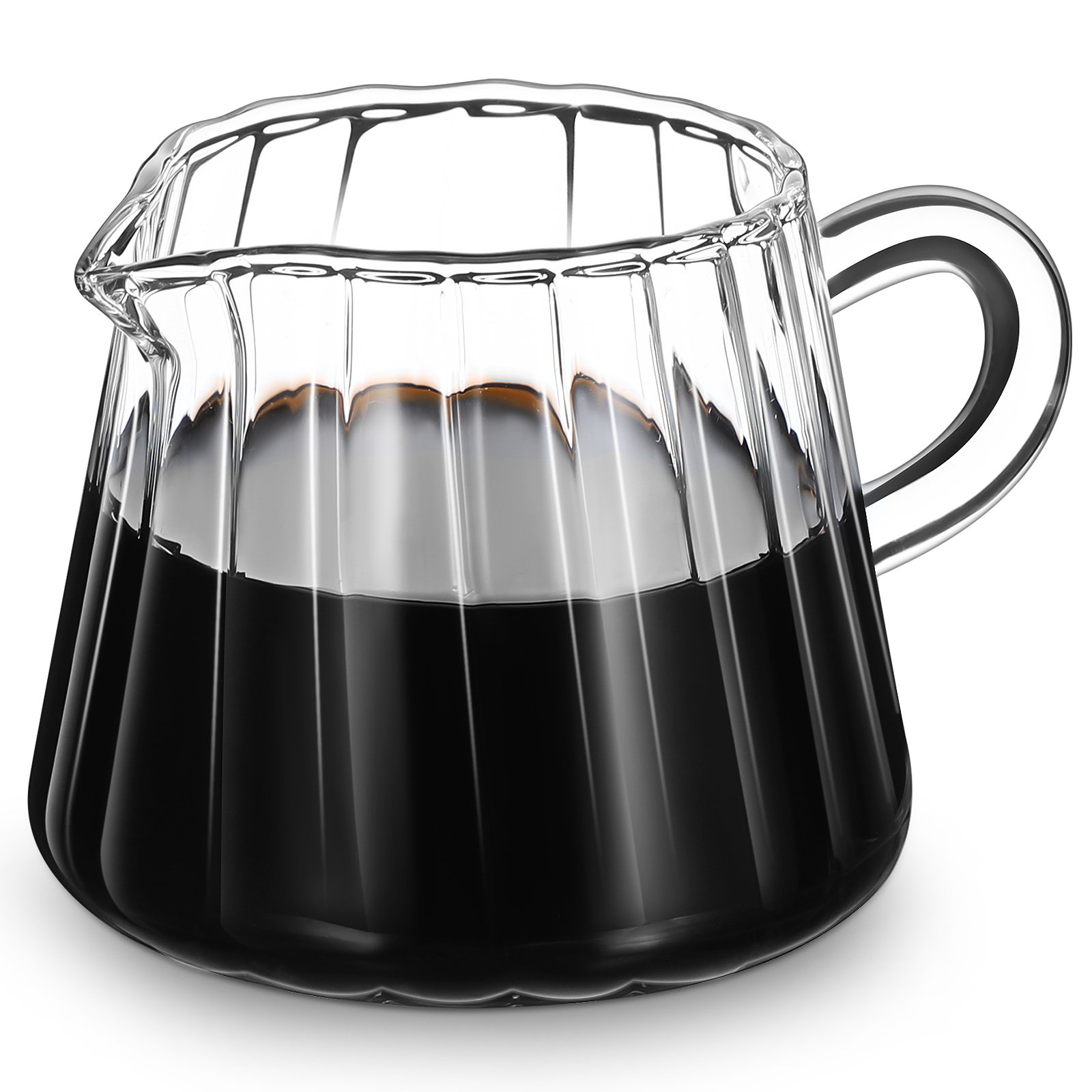 Coffee Tea Creamer - Cam Krema Sürahisi Sağlam Süt Köpürtücü