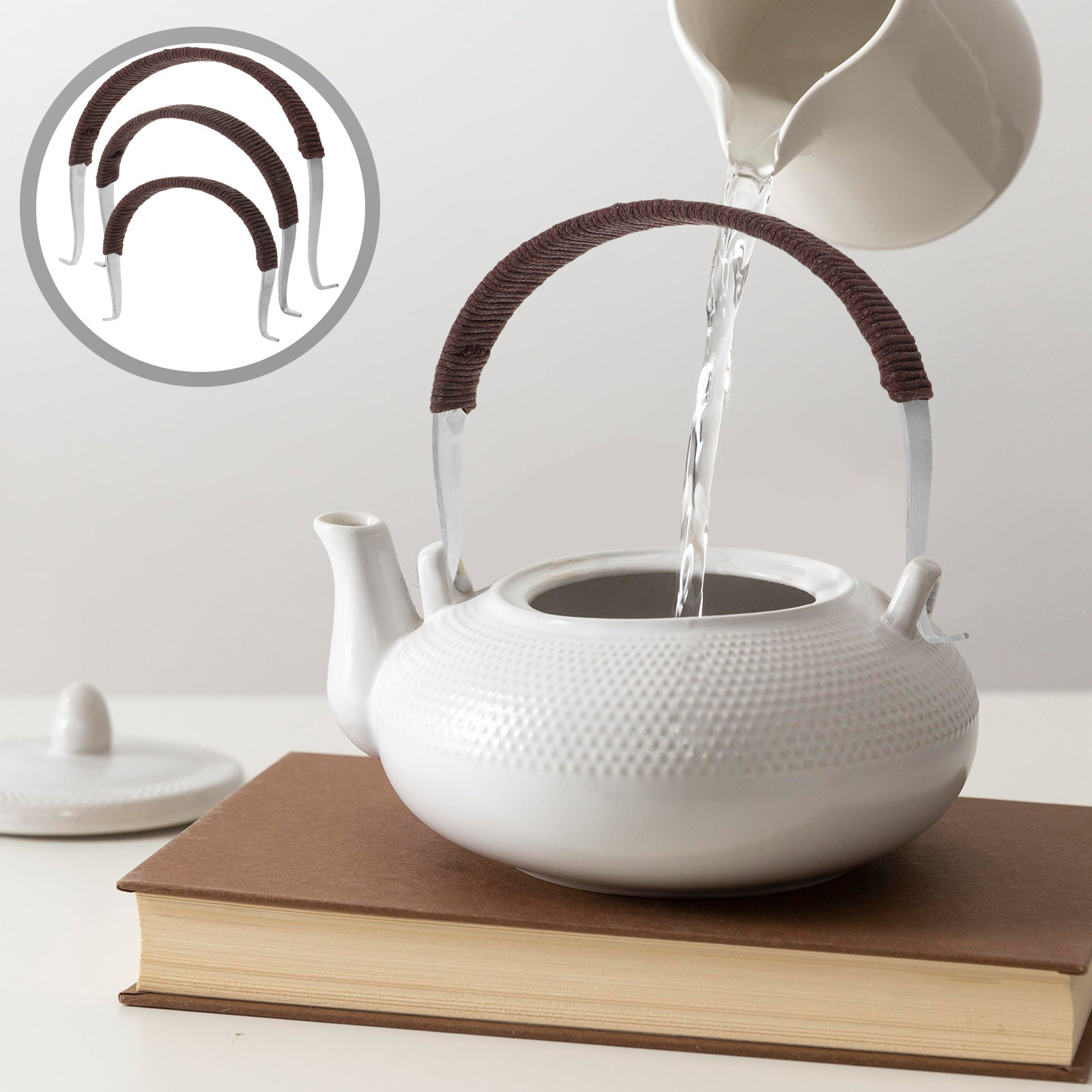 Coffee Tea Replacement - 3 adet paslanmaz çelik çaydanlık kolu
