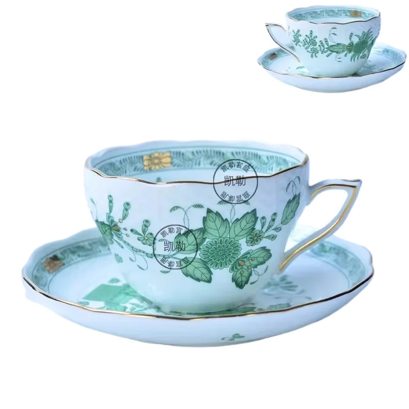 Coffee Tea Gift Basket - Klasik Fincan ve Tabak Çiçek Sepeti