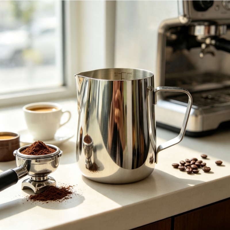 Barista Milk Jug - Süt Köpürtme Sürahisi, Paslanmaz Çelik Buharlama