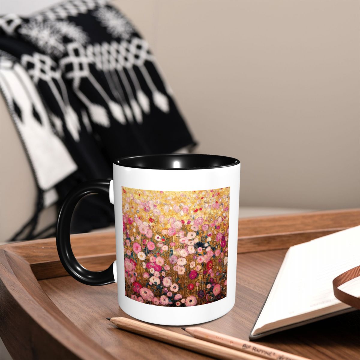 Gustav Klimt Pembe Çiçek Bahçe - Coffee Tea For Garden incelemesi ve fiyatı